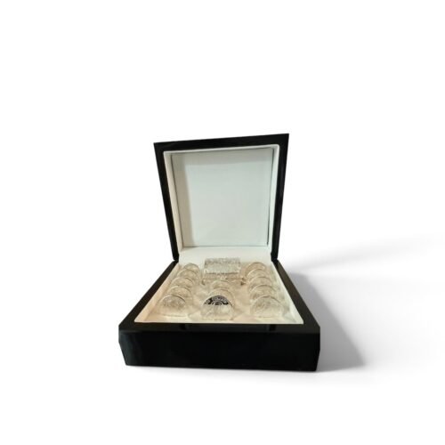 Estuche Ébano, arras Sagrado Corazón de Jesús, cofre Leones plateado