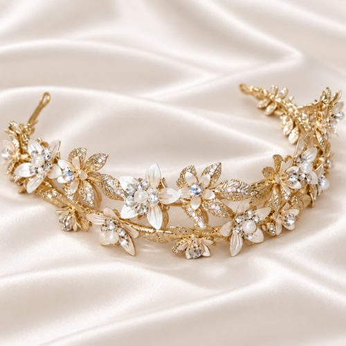Tiara color dorada
